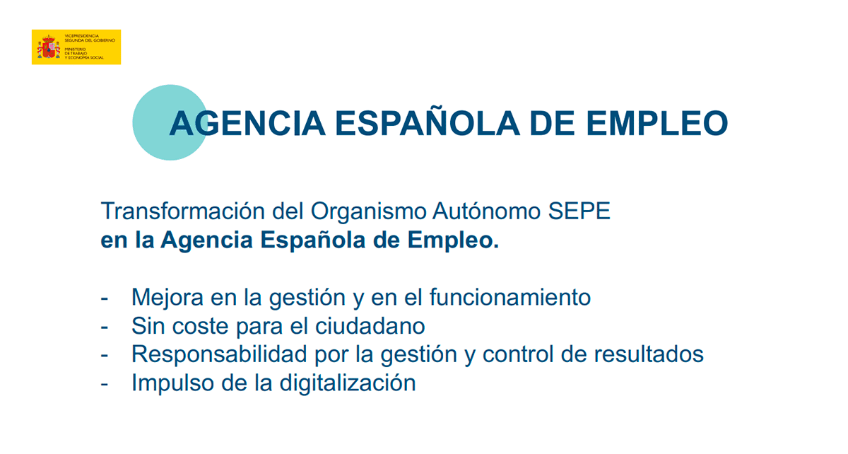 La Agencia Española de Empleo : El nuevo SEPE